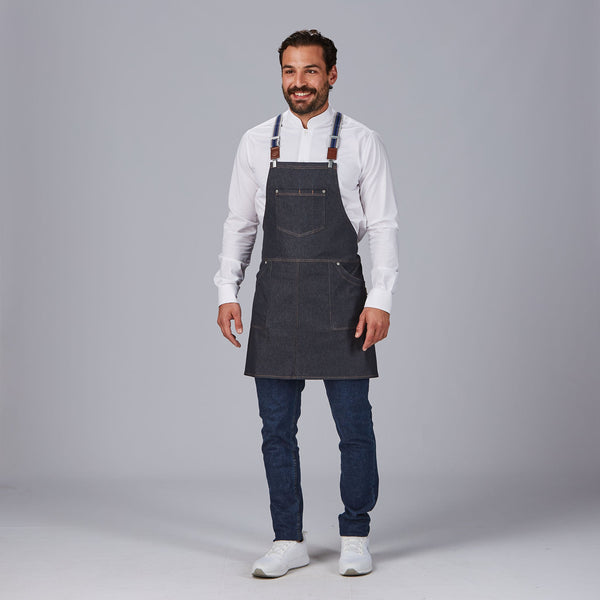 AVENTAL COWBOY - Suspensórios não incluídos-Denim Azul - 826-Único-RAG-Tailors-Fardas-e-Uniformes-Vestuario-Pro