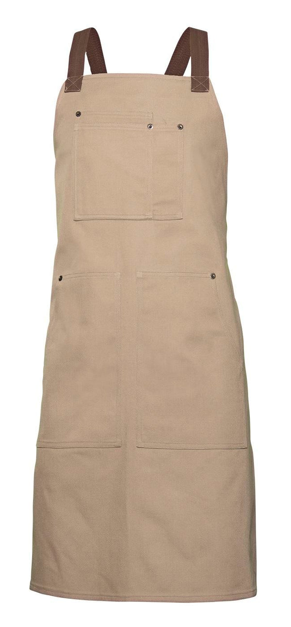 Avental Canvas de Peito-Beje-Único-RAG-Tailors-Fardas-e-Uniformes-Vestuario-Pro