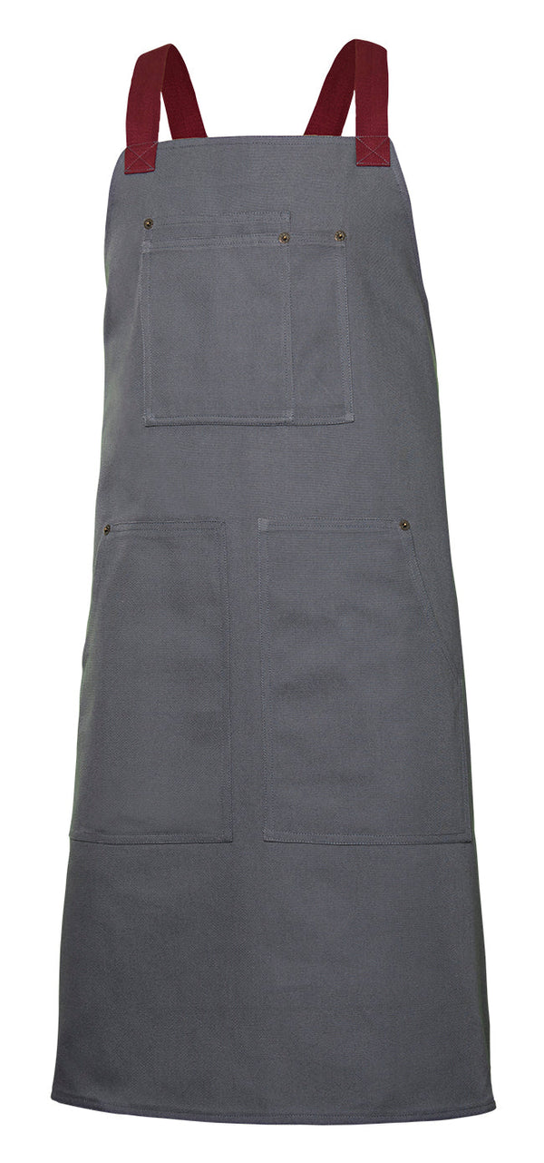 Avental Canvas de Peito-Cinzento-Único-RAG-Tailors-Fardas-e-Uniformes-Vestuario-Pro