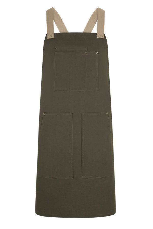 Avental Canvas de Peito-Verde Oliva/Bege Areia - 36/46-Único-RAG-Tailors-Fardas-e-Uniformes-Vestuario-Pro