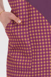Avental Cruzada Combinada de Quadrados Grená-RAG-Tailors-Fardas-e-Uniformes-Vestuario-Pro