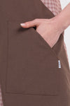 Avental Cruzada com Padrão Xadrez Castanho-RAG-Tailors-Fardas-e-Uniformes-Vestuario-Pro