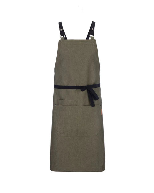 Avental Cruzado Melbourne em ganga-Green Denim-Preto-Único-RAG-Tailors-Fardas-e-Uniformes-Vestuario-Pro