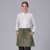 Avental Curto com Rebordos em Sarja Reciclada 50x74 cm-Verde Caqui-149-UD-RAG-Tailors-Fardas-e-Uniformes-Vestuario-Pro