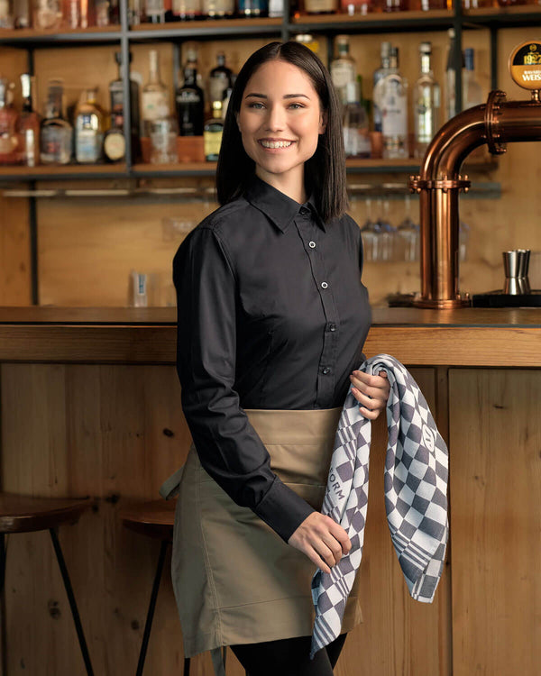 Avental Curto de Cintura Universe-Beige-U-RAG-Tailors-Fardas-e-Uniformes-Vestuario-Pro