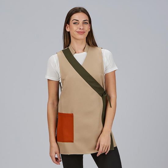 Avental Duplo Clavel-Areia - 597-P-RAG-Tailors-Fardas-e-Uniformes-Vestuario-Pro