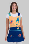 Avental Educadora Infantil Cometa e Foguetes-Amarela/Azul-UNICA-RAG-Tailors-Fardas-e-Uniformes-Vestuario-Pro
