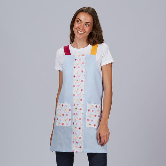Avental Educadora SOL-Vichy Celeste-303-XS-RAG-Tailors-Fardas-e-Uniformes-Vestuario-Pro
