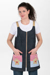 Avental Educadora Texano Flor-Marinho-SP - XS-RAG-Tailors-Fardas-e-Uniformes-Vestuario-Pro
