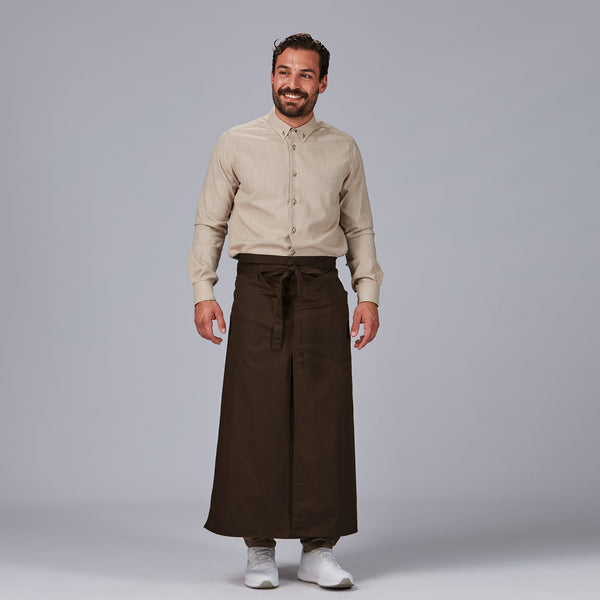 Avental Francês Aberto em Sarja de Poliéster 90x110 cm-Castanho - 618-UD-RAG-Tailors-Fardas-e-Uniformes-Vestuario-Pro