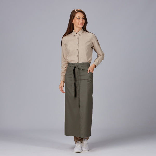 Avental Francês Aberto em Sarja de Poliéster 90x110 cm-Cinza - 598-UD-RAG-Tailors-Fardas-e-Uniformes-Vestuario-Pro