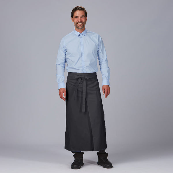 Avental Francês Aberto em Sarja de Poliéster 90x110 cm-Cinzento Marengo - 608-UD-RAG-Tailors-Fardas-e-Uniformes-Vestuario-Pro