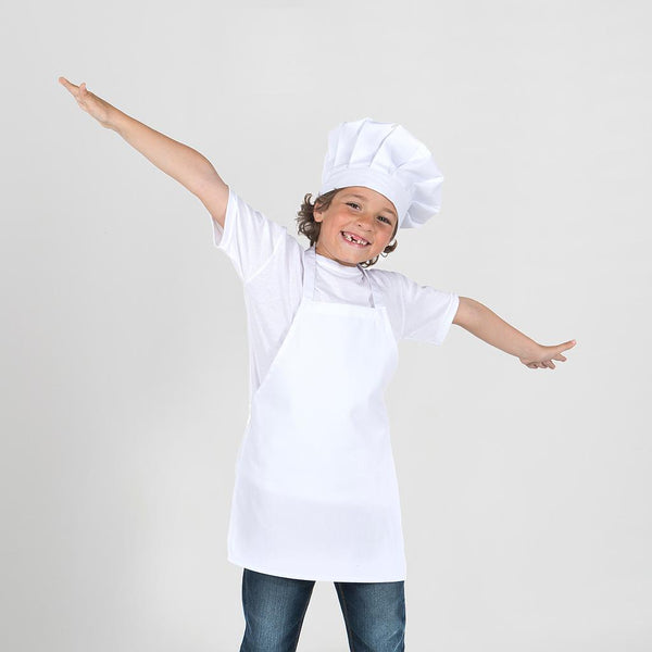Avental Infantil com Peitilho Branco-Branco - 101-4-RAG-Tailors-Fardas-e-Uniformes-Vestuario-Pro