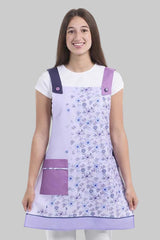 Lilac Apron with Floral Print for Educators