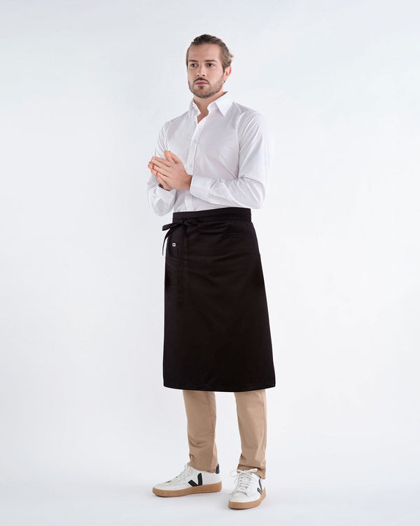 Avental Médio Phoenix em Denim-Preto-Único-RAG-Tailors-Fardas-e-Uniformes-Vestuario-Pro