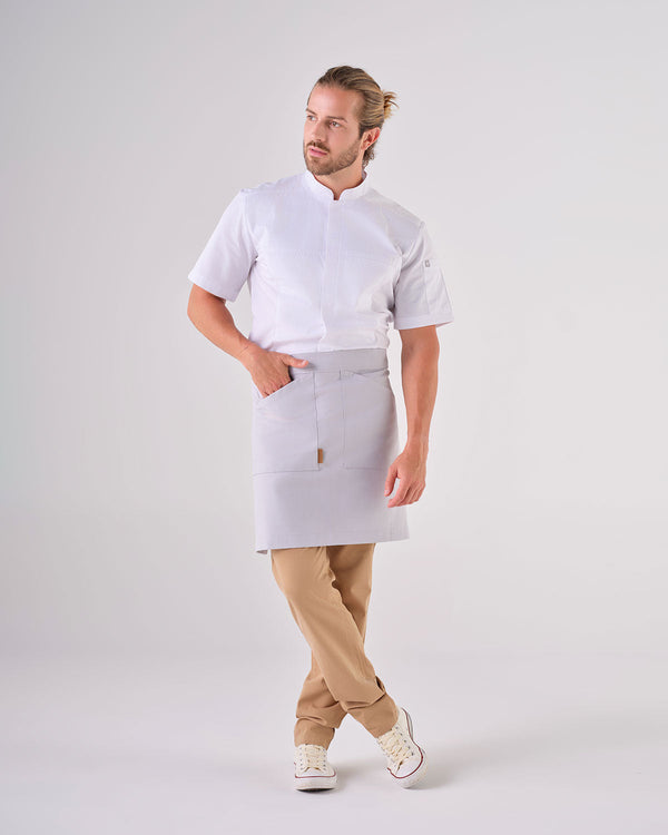 Avental Médio de Cintura Osaka-Cinzento Claro-Único-RAG-Tailors-Fardas-e-Uniformes-Vestuario-Pro