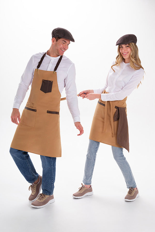 Avental Ocre Combi Peitilho e Curto-RAG-Tailors-Fardas-e-Uniformes-Vestuario-Pro