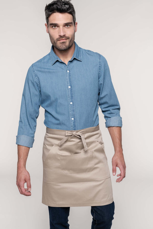 Avental Venti poliéster / algodão de comprimento Médio-Bege-Único-RAG-Tailors-Fardas-e-Uniformes-Vestuario-Pro