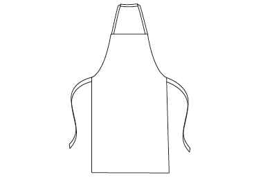 Avental com Peitilho e Fitas de Algodão 90x75 cm-RAG-Tailors-Fardas-e-Uniformes-Vestuario-Pro
