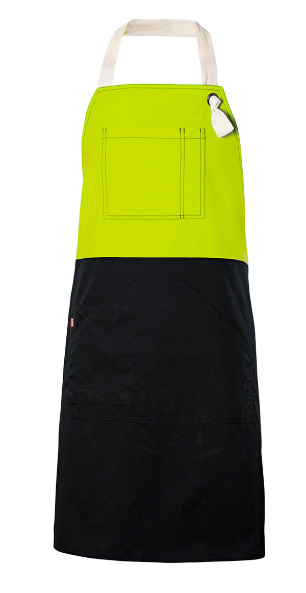 Avental com Peito Bicolor-Amarelo Fluor-Único-RAG-Tailors-Fardas-e-Uniformes-Vestuario-Pro