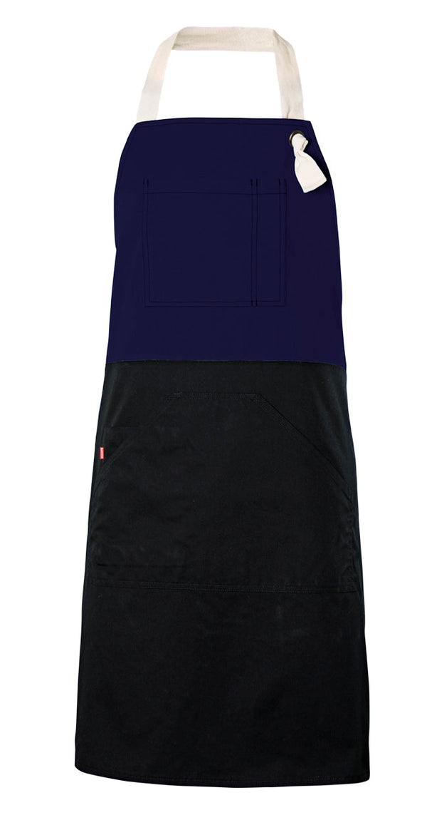 Avental com Peito Bicolor-Azul Marinho-Único-RAG-Tailors-Fardas-e-Uniformes-Vestuario-Pro