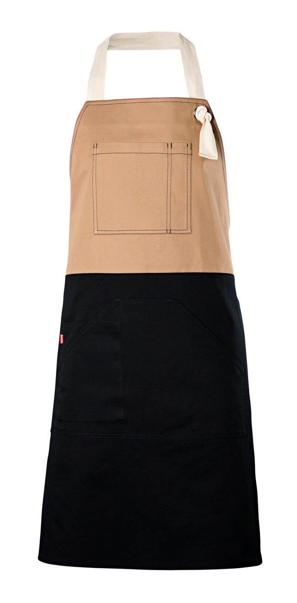 Avental com Peito Bicolor-Bege-Único-RAG-Tailors-Fardas-e-Uniformes-Vestuario-Pro