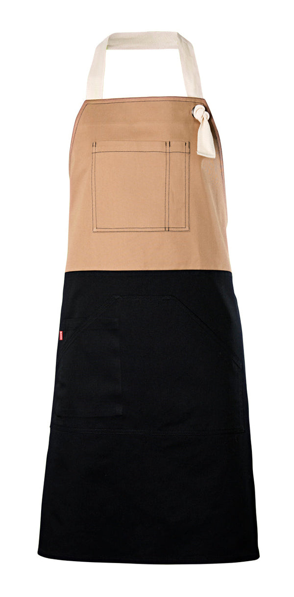 Avental com Peito Bicolor-Bege-Único-RAG-Tailors-Fardas-e-Uniformes-Vestuario-Pro