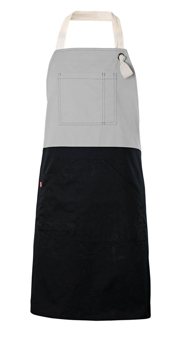 Avental com Peito Bicolor-Cinza Gelo-Único-RAG-Tailors-Fardas-e-Uniformes-Vestuario-Pro