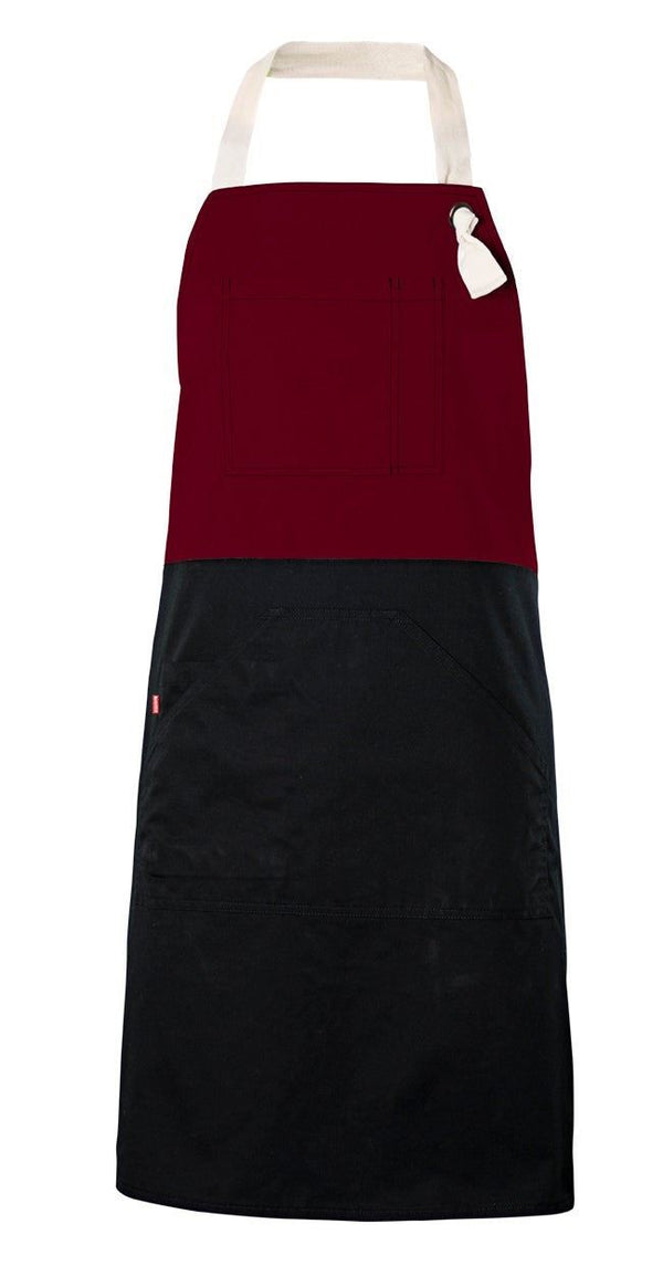 Avental com Peito Bicolor-Graná-Único-RAG-Tailors-Fardas-e-Uniformes-Vestuario-Pro