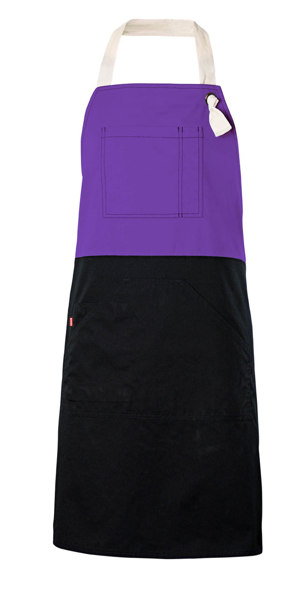 Avental com Peito Bicolor-Morado-Único-RAG-Tailors-Fardas-e-Uniformes-Vestuario-Pro