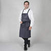 Avental com Peito Gourmet Estampado 92x75 cm-Sarja Pol. Cinzento Marengo - 608-UD-RAG-Tailors-Fardas-e-Uniformes-Vestuario-Pro