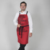 Avental com Peito Gourmet Estampado 92x75 cm-Sarja Pol. Vermelho - 616-UD-RAG-Tailors-Fardas-e-Uniformes-Vestuario-Pro