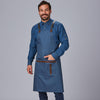 Avental com Peito e Acessórios em Pele 88x74 cm-Azul Petróleo-153-UD-RAG-Tailors-Fardas-e-Uniformes-Vestuario-Pro