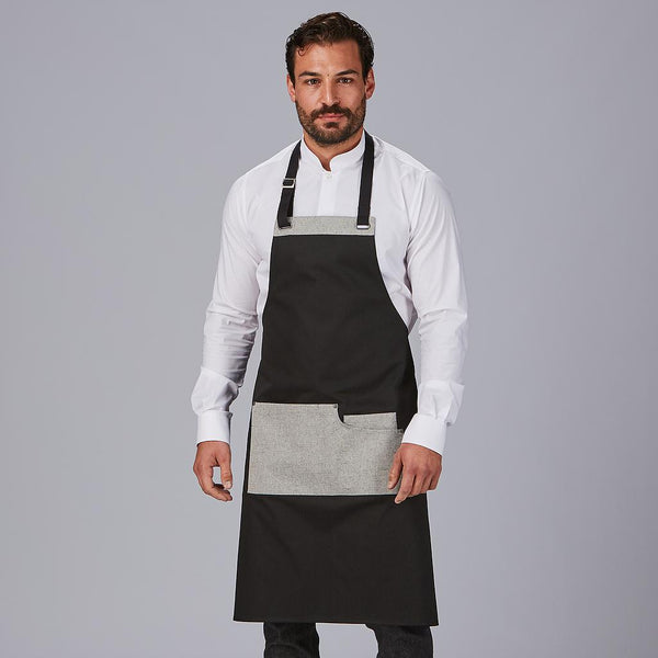 Avental de Peito Bicolor 88x74 cm-Preto - 001-UD-RAG-Tailors-Fardas-e-Uniformes-Vestuario-Pro