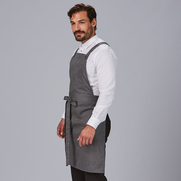 Avental de Peito com Bolsos Estilo Carteira em Sarga Reciclada 88x74 cm-RAG-Tailors-Fardas-e-Uniformes-Vestuario-Pro