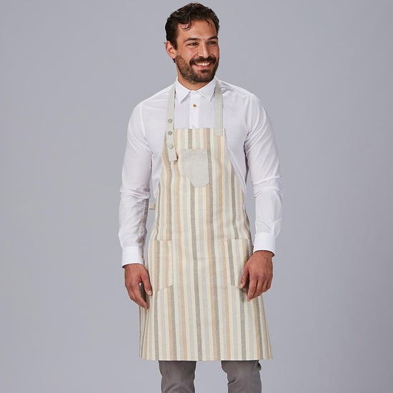 Avental de Peito com Riscas Combinadas 88x74 cm-Cinza claro 173-Único-RAG-Tailors-Fardas-e-Uniformes-Vestuario-Pro