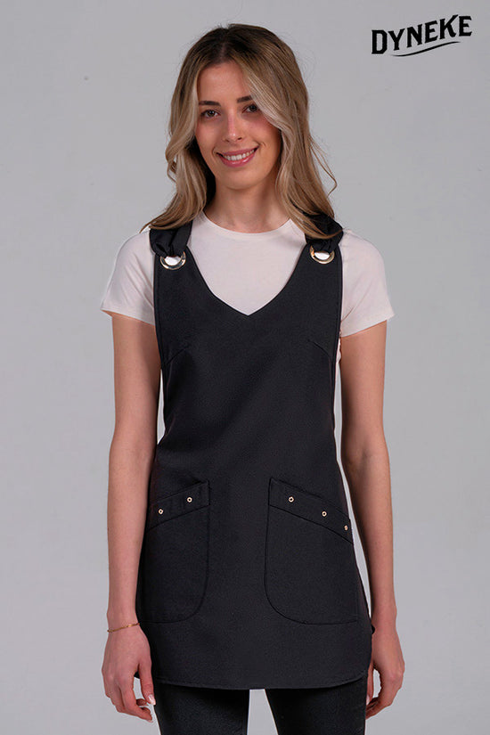 Avental de microfibra preto com anéis dourados-Preta - 571-Único-RAG-Tailors-Fardas-e-Uniformes-Vestuario-Pro
