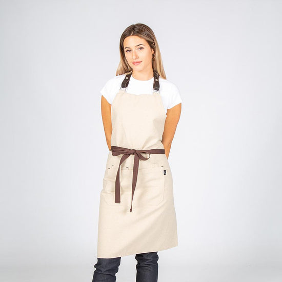 Avental de peito Luisa-Bege-Único-RAG-Tailors-Fardas-e-Uniformes-Vestuario-Pro