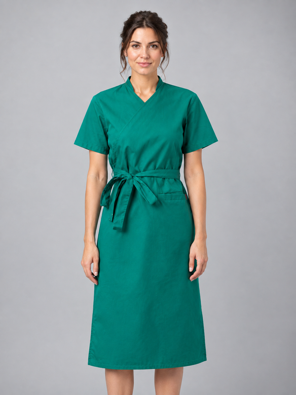 BATA CRUZADA DE MULHER-Verde-S-RAG-Tailors-Fardas-e-Uniformes-Vestuario-Pro