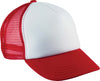 BONÉ TRUCKER CRIANÇA - 5 PAINÉIS-Branco / Vermelho-One Size-RAG-Tailors-Fardas-e-Uniformes-Vestuario-Pro