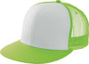 BONÉ TRUCKER PALA DIREITA - 6 PAINÉIS-Lime / Branco-One Size-RAG-Tailors-Fardas-e-Uniformes-Vestuario-Pro