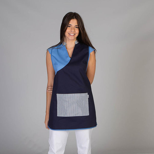 Bata - Avental duplo Luana-Azul Marinho - 104-Único-RAG-Tailors-Fardas-e-Uniformes-Vestuario-Pro