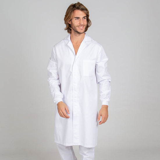 Bata Enzo C/Molas Unissexo-Branco 101-XS-RAG-Tailors-Fardas-e-Uniformes-Vestuario-Pro