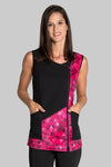 Bata Estampada Hipster Fúcsia para Senhora-Fucsia - 720-M-RAG-Tailors-Fardas-e-Uniformes-Vestuario-Pro