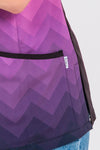 Bata Feminina de Microfibra Elástica Sem Mangas com Padrão Zig Zag Fúcsia Degradê-RAG-Tailors-Fardas-e-Uniformes-Vestuario-Pro
