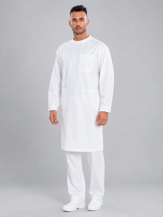 Bata Homem M. Comprida Aperta atrás-Branco-XS-RAG-Tailors-Fardas-e-Uniformes-Vestuario-Pro