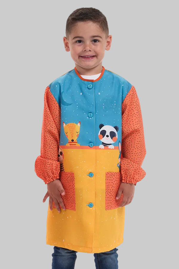 Bata Infantil Animais Zoo com Botões-Única - G-1-RAG-Tailors-Fardas-e-Uniformes-Vestuario-Pro