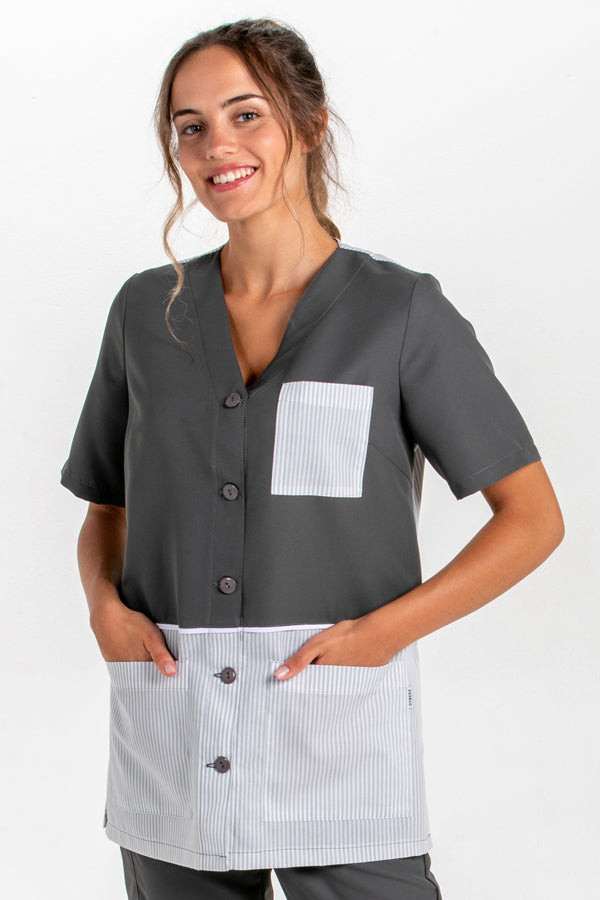Bata Limpeza Varsovia-Cinza-XS / (SP)-RAG-Tailors-Fardas-e-Uniformes-Vestuario-Pro