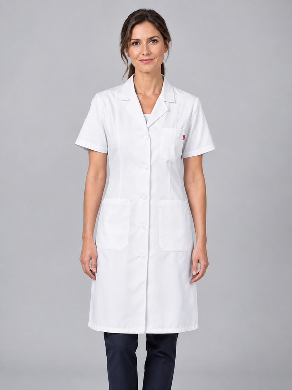 Bata Senhora m/curta Branca-Branco-XS-RAG-Tailors-Fardas-e-Uniformes-Vestuario-Pro