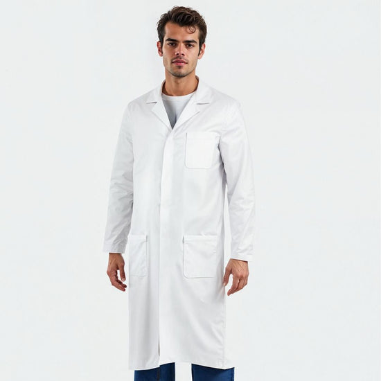Bata com botões Automáticos 100% ALGODÃO-RAG-Tailors-Fardas-e-Uniformes-Vestuario-Pro